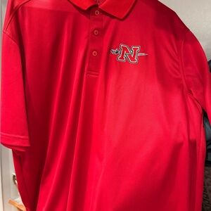 Nichols State University Red Polo Shirt with Embroidered Logo